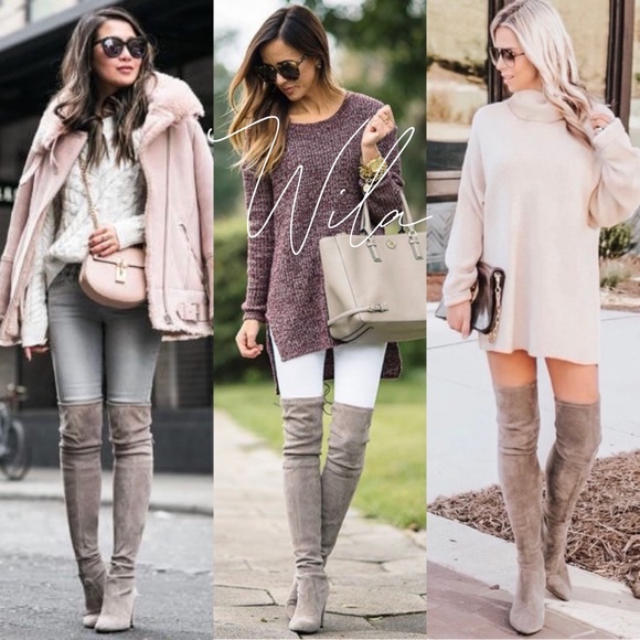 2 LEFT💞Tan suede over the knee boots brown - Picture 8 of 8